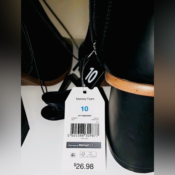 💥SALE💥 Time and Tru Trendy Square-Toe Dress Booties Size: 10 NWT 3” Block Heel - Picture 8 of 9